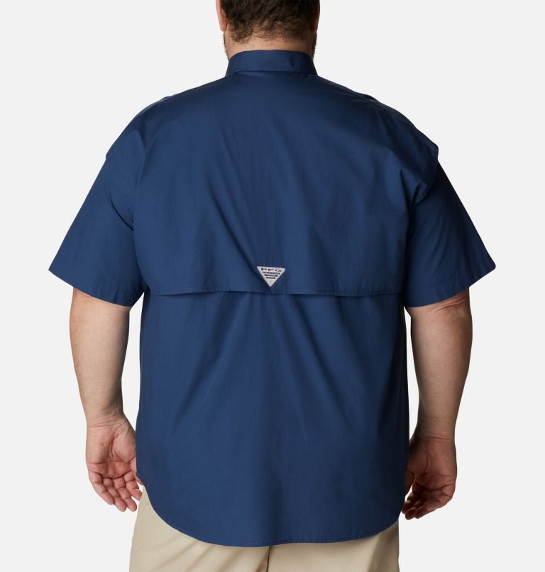 Men's Columbia PFG Bonehead Short Sleeve Shirts Navy | Plus Size CA-G1A45
